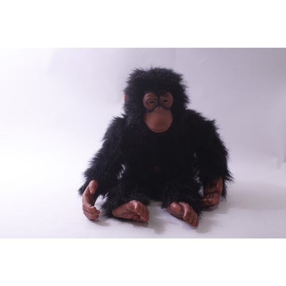 Senario, Gorilla, Plush, Black Fur, Vintage, Stuffed Animal, ~ 250809-WH 439 - Picture 1 of 4
